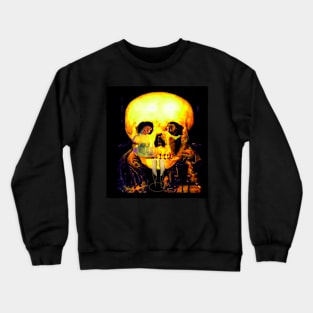 Vampire Style Skull optical illusion by Salvador Dali - Now step away from the computer Crewneck Sweatshirt